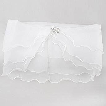 当店は最高な サービスを提供します 新品結婚式ウエディング白ドレス羽織ショールオーガンジーストールパーティーケープ Riversidemedicalarts Com