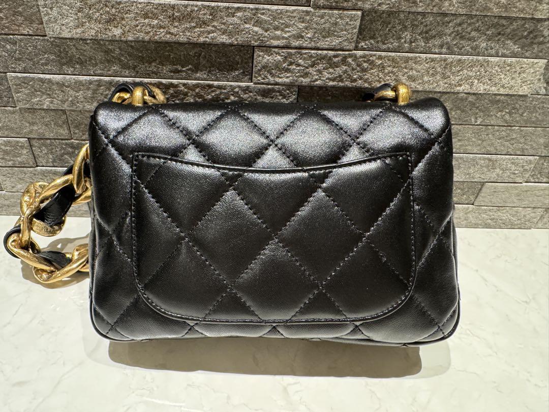 【安心鑑定OK】【未使用に近い】CHANEL 23Pマットラセチェーンミニバッグ