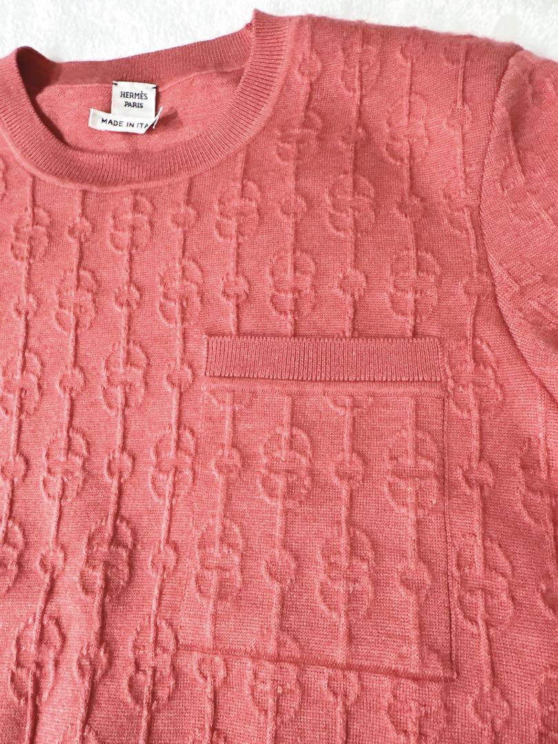 HERMES エルメス　シルクカシミア　半袖ニット　38サイズ