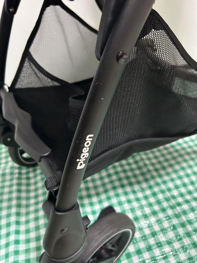 年末特価Pigeon ベビーカー グレー ストライプ