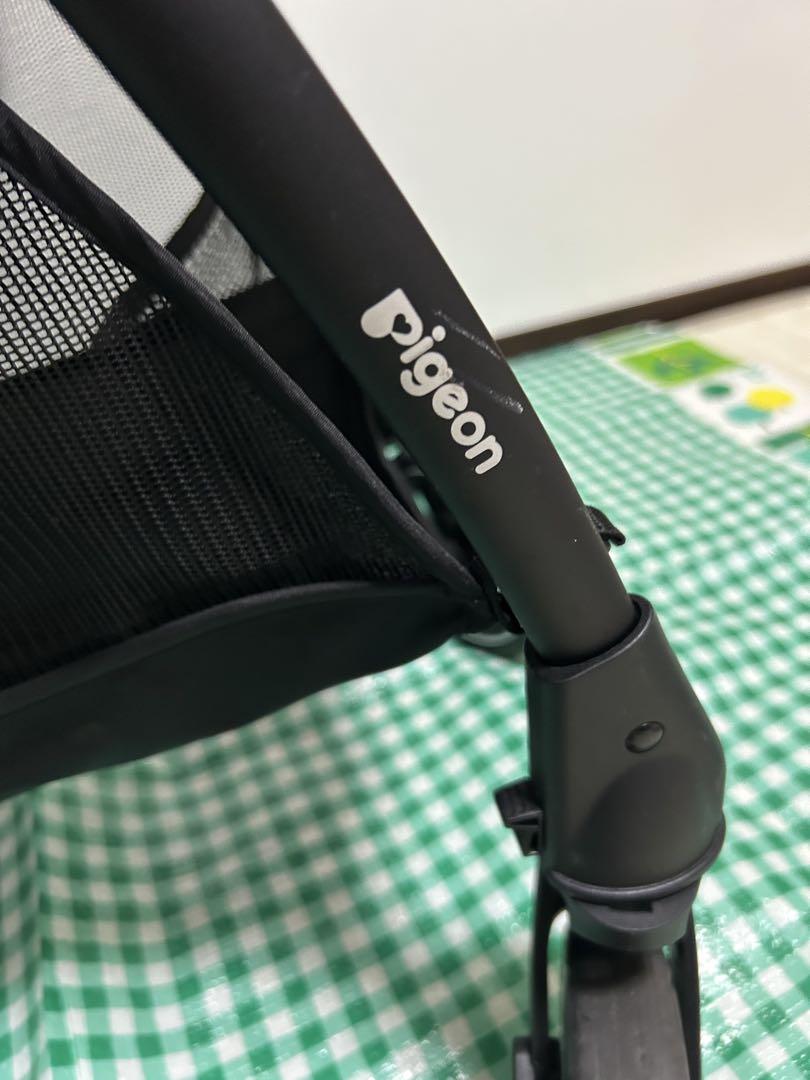 年末特価Pigeon ベビーカー グレー ストライプ