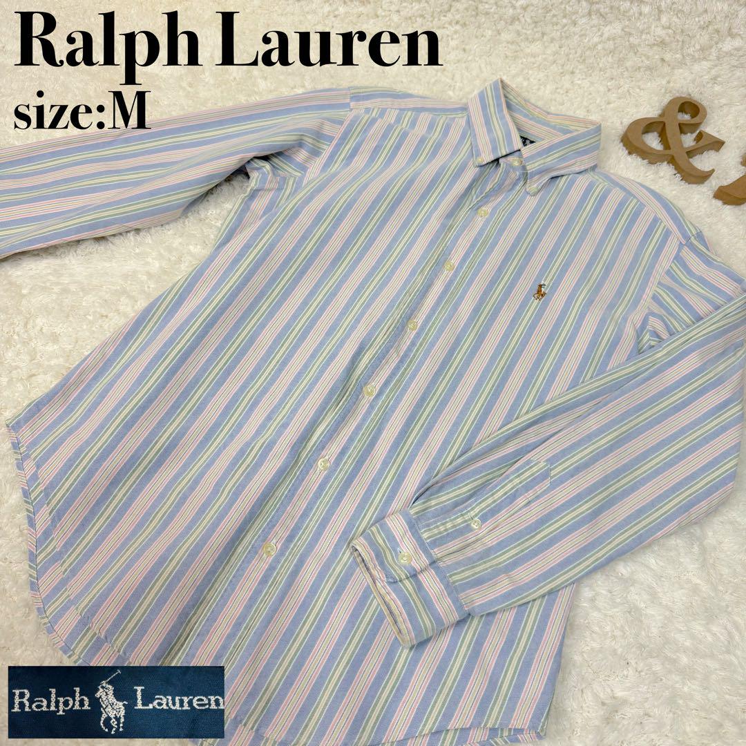 Ralph Lauren/ラルフローレン ストライプシャツ ブルーピンクMサイズ