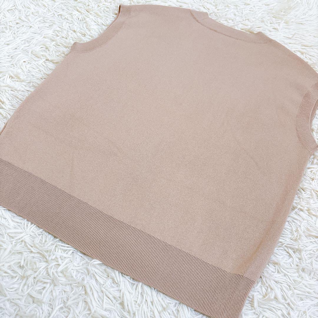 人気☆CABaN キャバン コットンカシミヤ  Vネック ベスト ベージュ ジレ