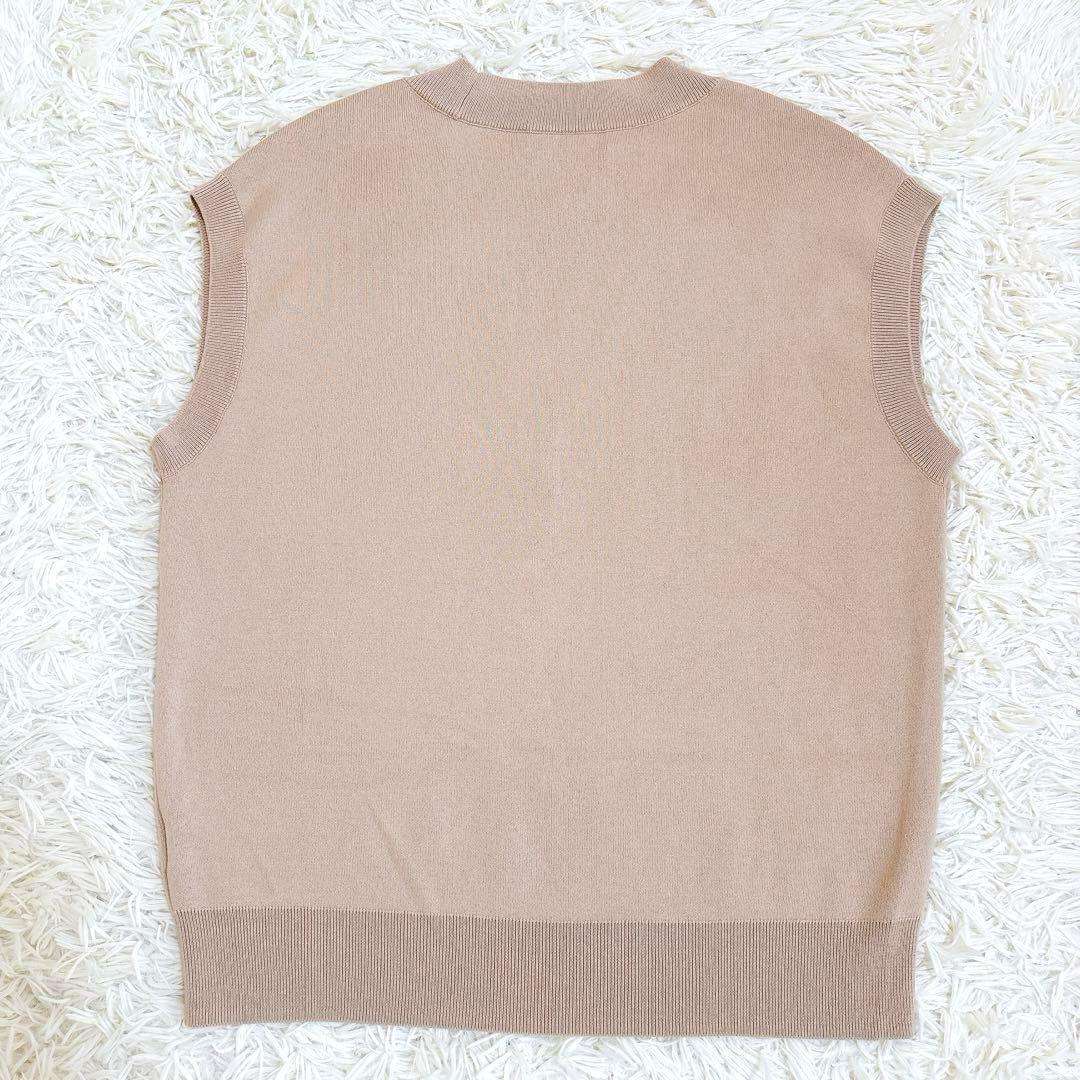 人気☆CABaN キャバン コットンカシミヤ  Vネック ベスト ベージュ ジレ