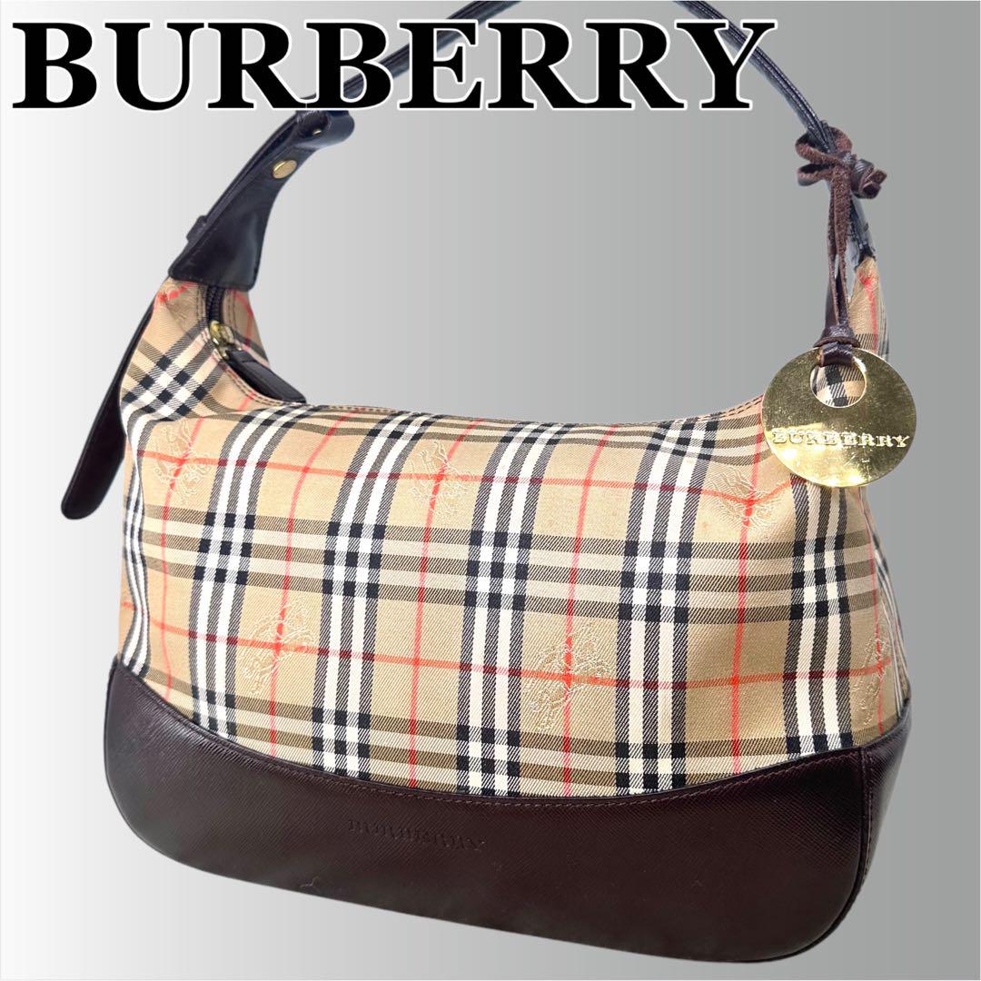 BURBERRY ワンショルダーバッグ ノバチェック キャンバス 極美品❣️ Burberry バーバリー ノバチェック ワンショルダー