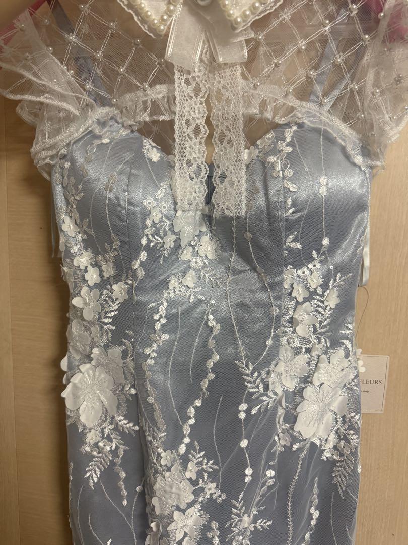 ROBE de FLEURS ブルードレスSサイズ ROBE de FLEURS ブルードレスSサイズ