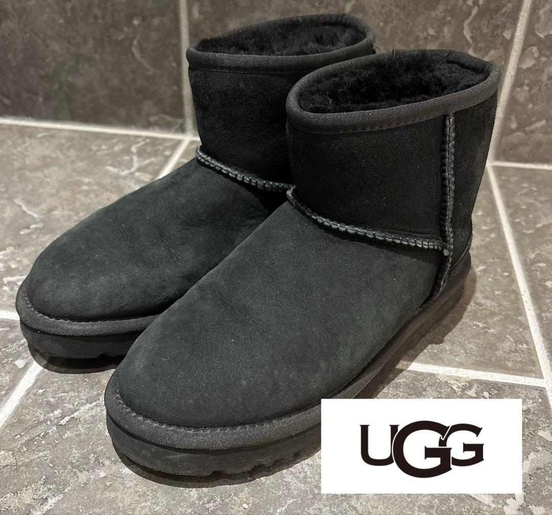 UGGムートン ブーツ ブラック 黒 24cm24cm UGG