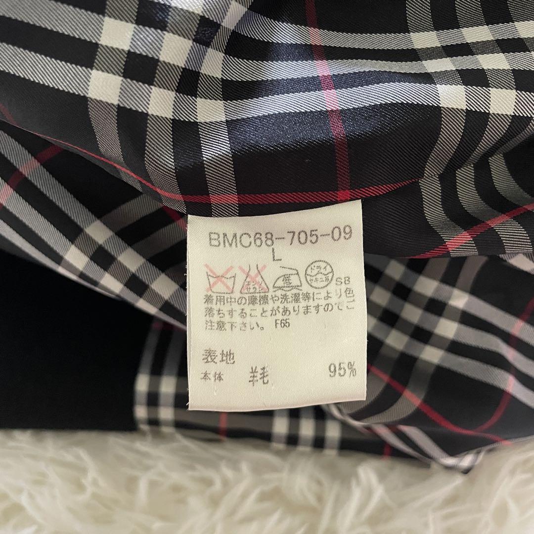 極美品✨バーバリーブラックレーベル スタンドカラーコート ノバチェック 黒 L 極美品 バーバリーブラックレーベル ステンカラーコート ノバ