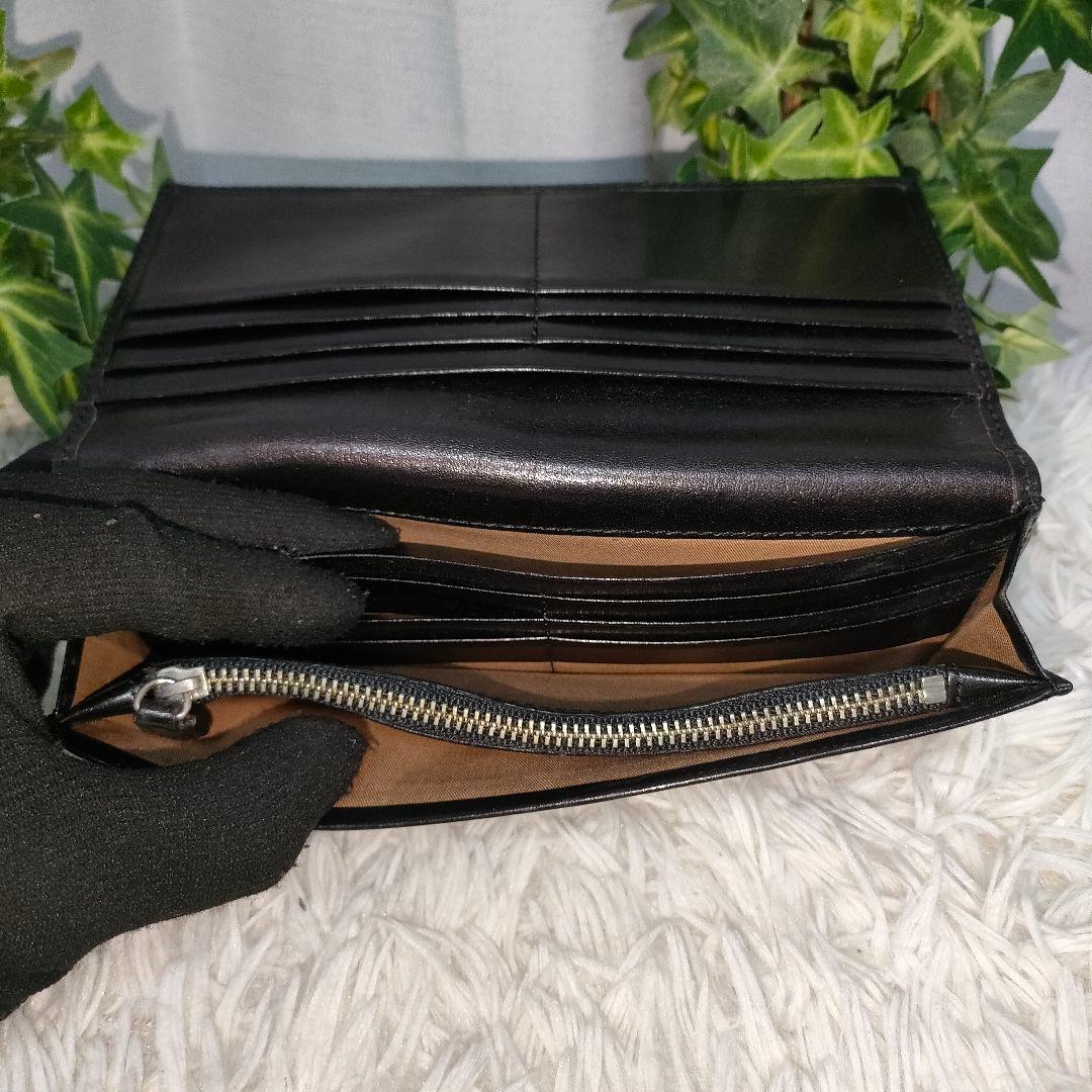 Vivienne Westwood 長財布 ブラック レザー エンベロープ切手革