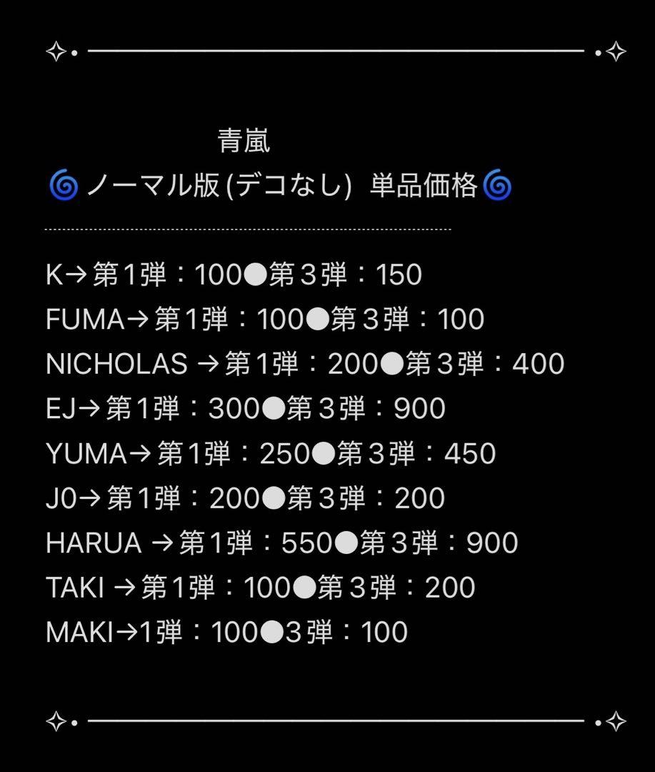男女兼用 &TEAM 36種フルコンプ 第1弾・第3段 ラキドロ 青嵐♥手書きデコ アイドル