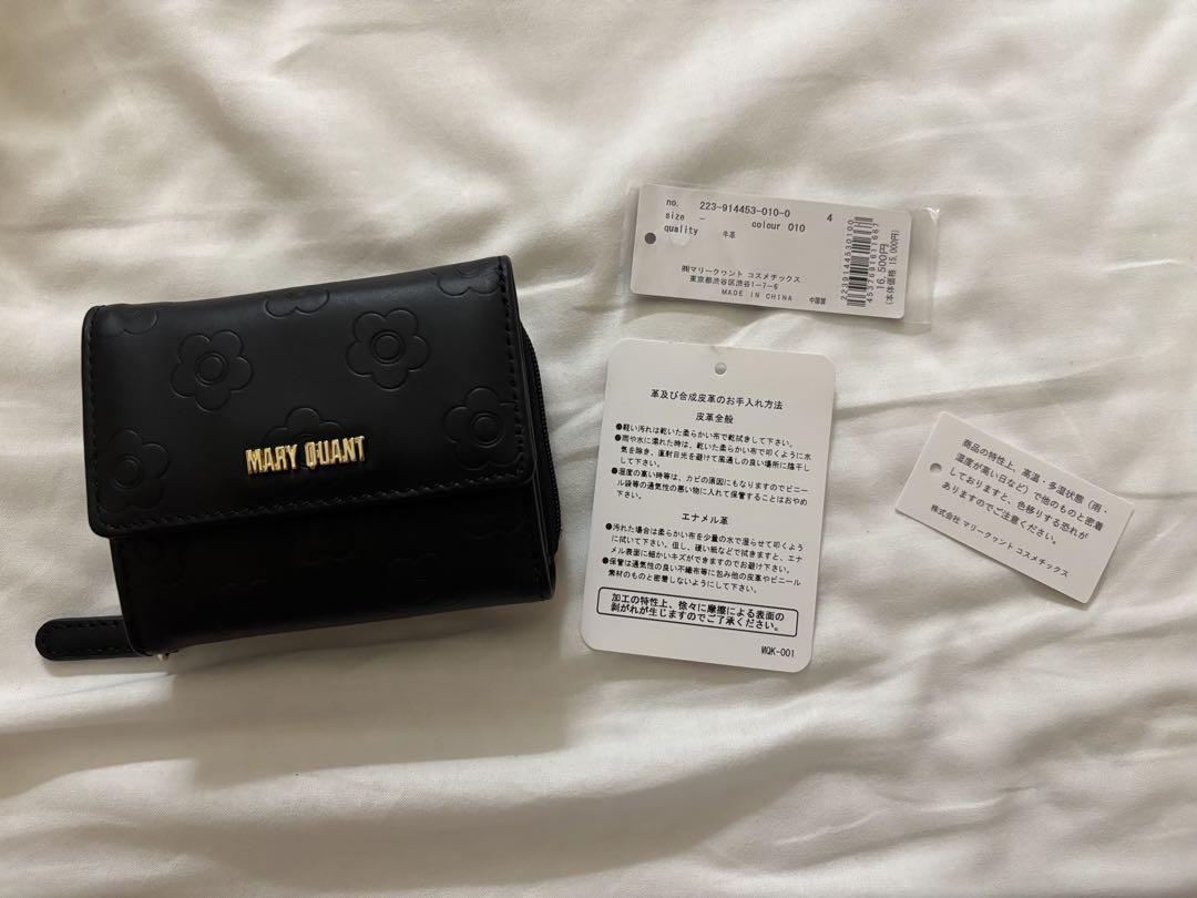 MARY QUANT ブラック 三つ折り財布 - メルカリ