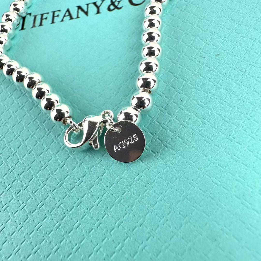 A57美品譲渡 Tiffany&Co.ブルー ハート タグ ビーズ ブレスレット