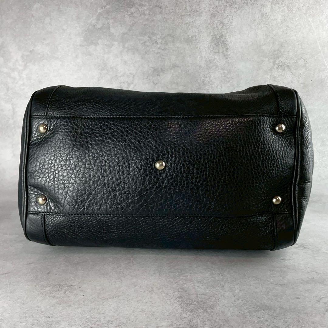 極美品 グッチ ソーホー ミニボストンバッグ レザー タッセル GG ブラック 極美品 グッチ ソーホー ミニボストンバッグ レザー タッセル GG ブラック