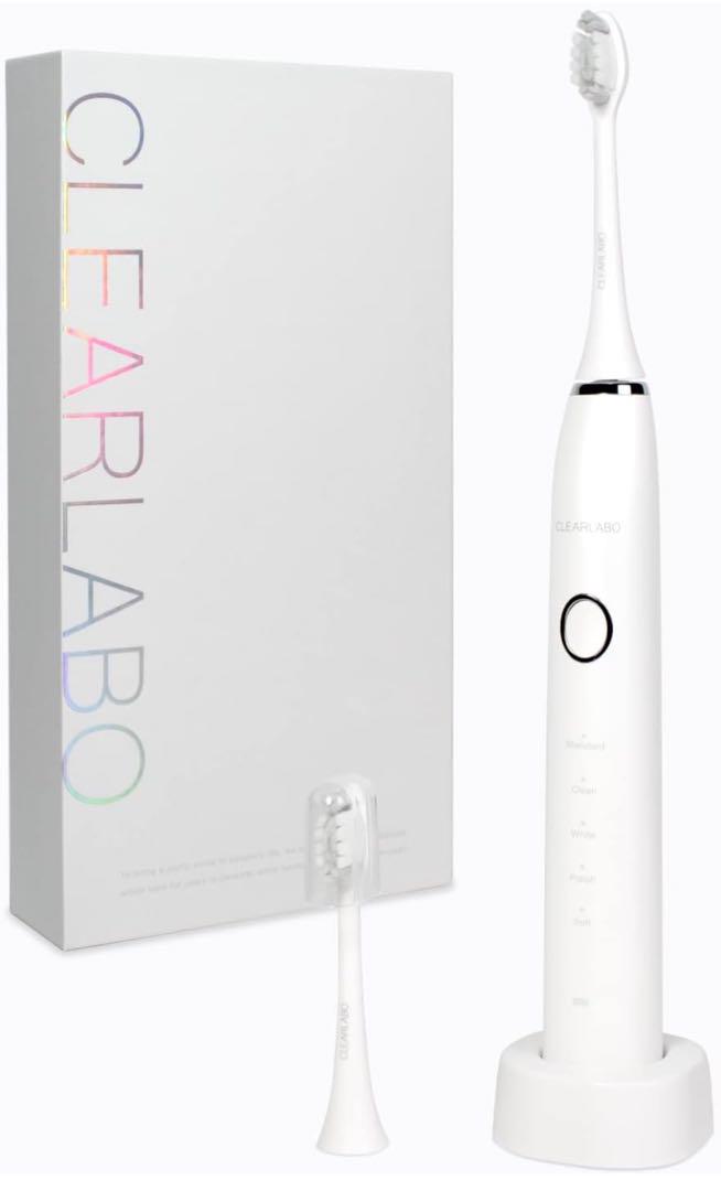 CLEARLABO 電動歯ブラシ ホワイト ブラシ付き 日本製