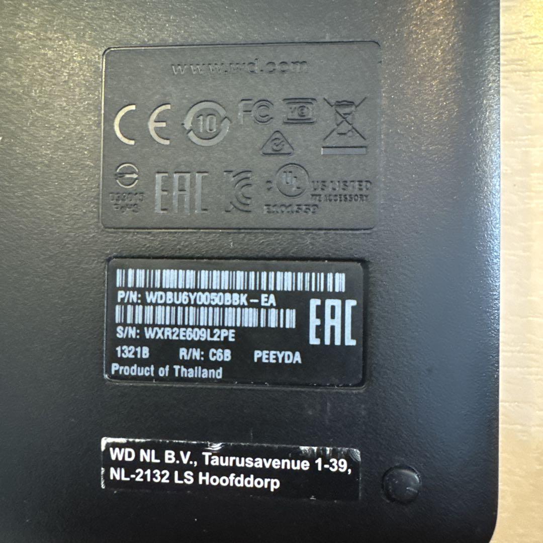 WD ポータブルHDD 5TB 外付けハードディスク