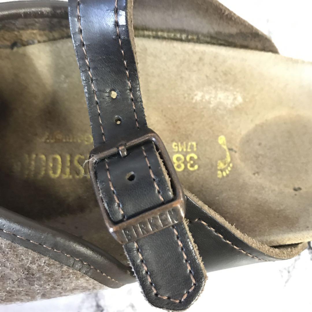 SK104Y/BIRKENSTOCK/サンダル/38/ドイツ製/茶/レディース