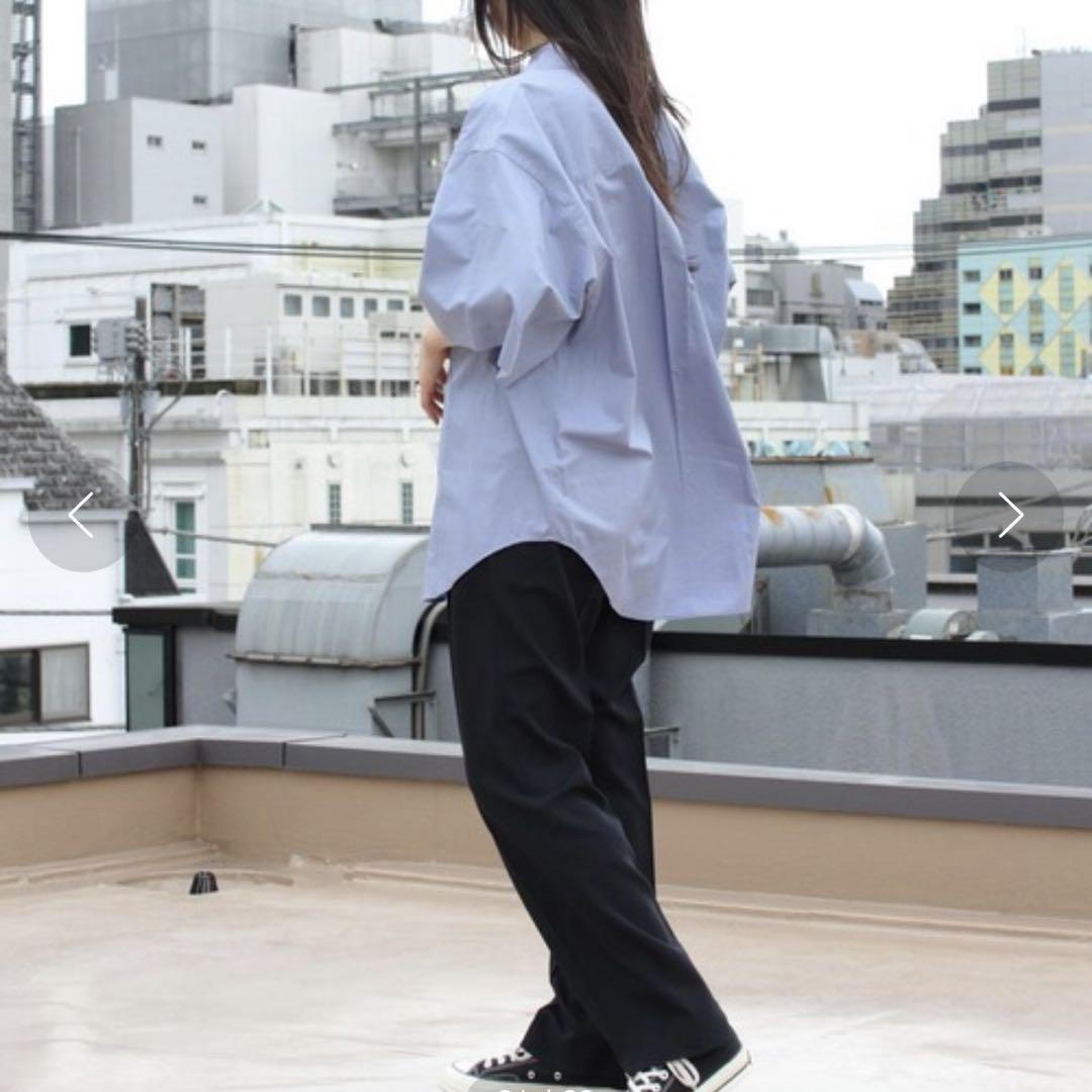 大人気！THE SHINZONE/シンゾーン（34）ワイドスリーブシャツ　ブルー 大人気！THE SHINZONE/シンゾーン（34）ワイドスリーブシャツブルー