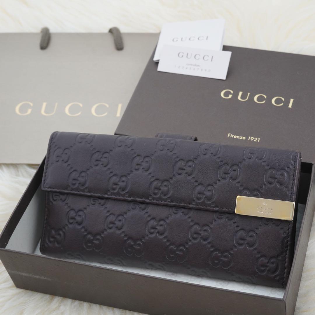 極美品】 GUCCI グッチ オフディア シェリーライン3つ折り 財布