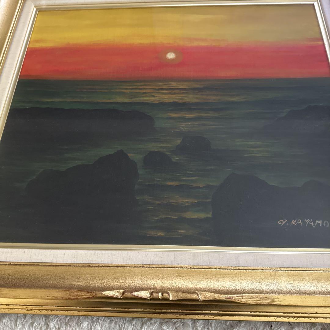 も*ん様 業者買取品！高級絵画！海　夕日 業者買取品！高級絵画！海 夕日 - メルカリ