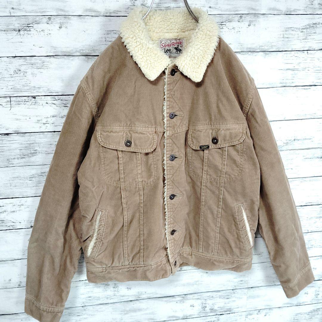 【超希少】ステューシー×リー　ステューシーライダーボアデニムジャケット　ロゴ刺繍