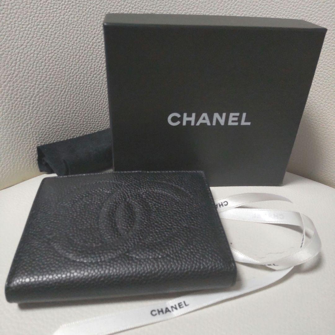 CHANEL キャビアスキン   財布 シリアルNo.付