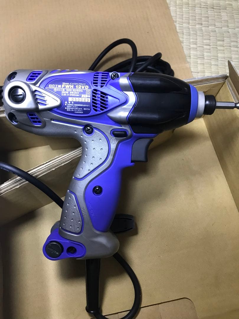 HITACHI 日立 インパクトドライバー 12mm WH12VE AC100v C208 日立工機 100VインパクトドライバーFWH 12VD 中古 HITACHI 日立工機