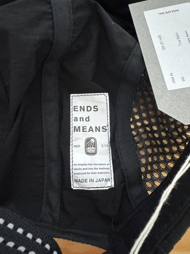 帽子 ENDS AND MEANS Mesh Camp Cap True black