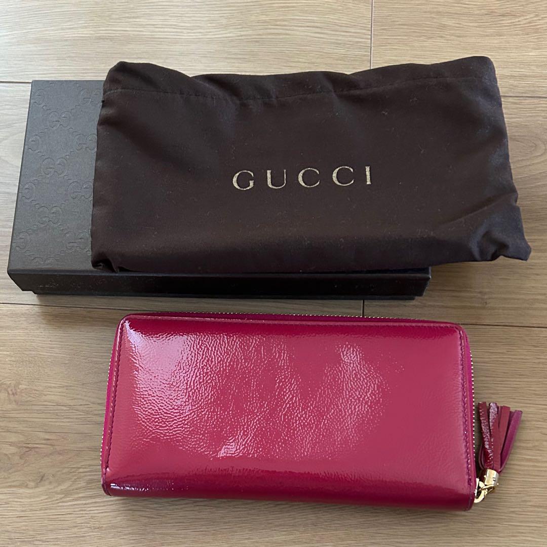 【匿名配送】GUCCI マゼンダ 長財布