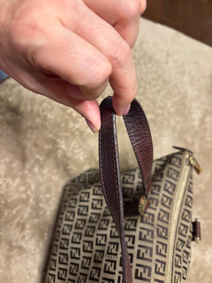 【FENDI 】ズッキーノ ズッカ柄 トートバッグ ダークブラウン ベージュ