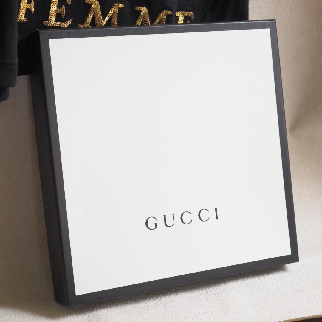 箱有美品☆ グッチ GUCCI スパンコール オーバーサイズ Tシャツ