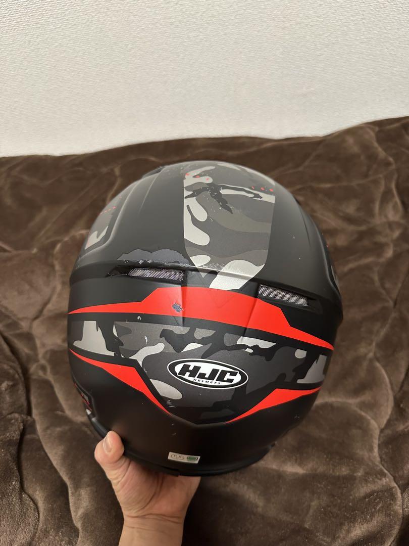 HJC LS2 CS-15 size L ヘルメット グレー 赤 迷彩 - メルカリ