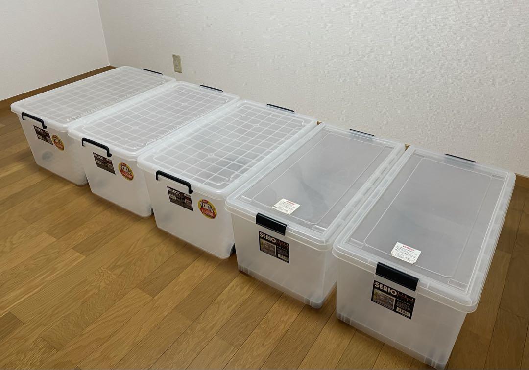 天馬/ヨシカワ　5個セット　キャスター付き　収納衣装ケース2種