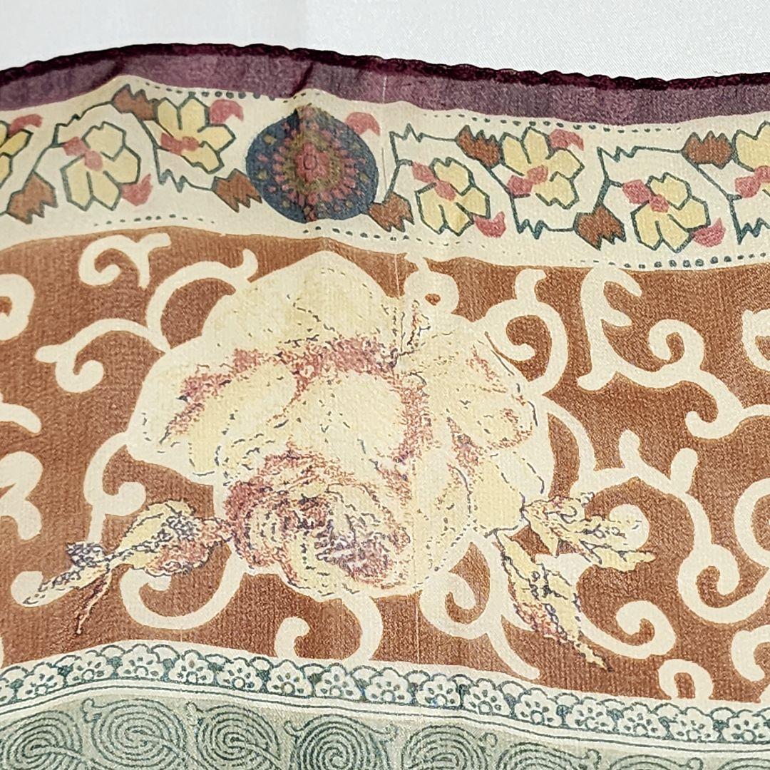 ☆ETRO☆ スカーフ 大判 シフォン ペイズリー柄 シルク パープル