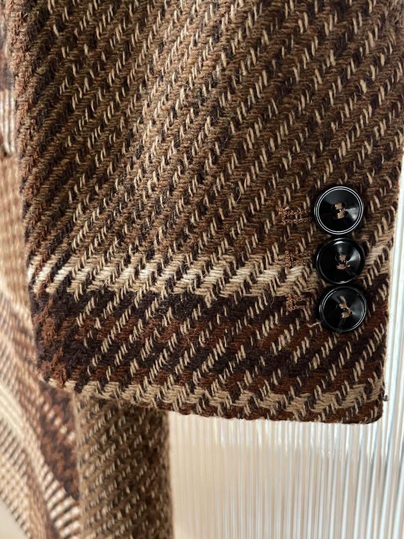 ZARA チェスターコート ブラウン系チェック M（USA Sサイズ）