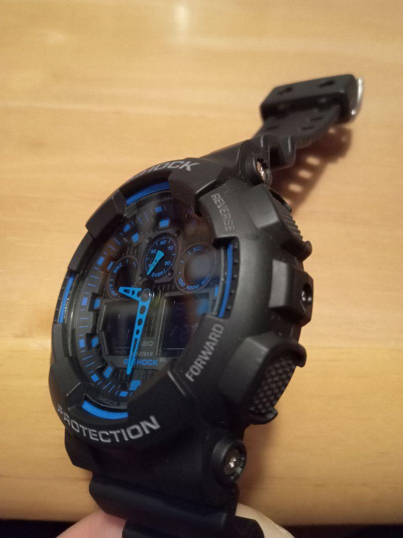 G-SHOCK 電池新品 GA-100 ブルー ジーショック g-shoc