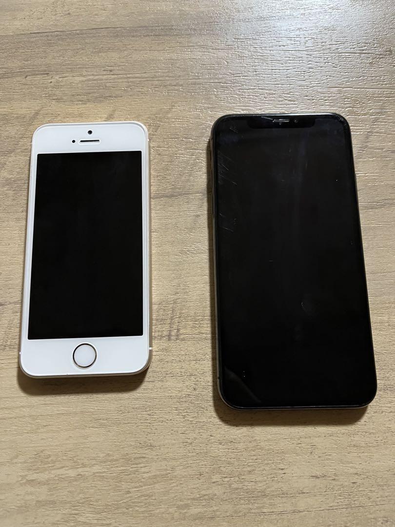 iPhone SE ゴールド & iPhone X ブラック セット