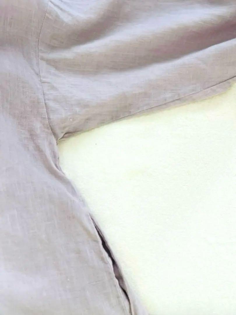 【美品】nest Robe ネストローブ　シャーリング　リネンワンピース　ピンク
