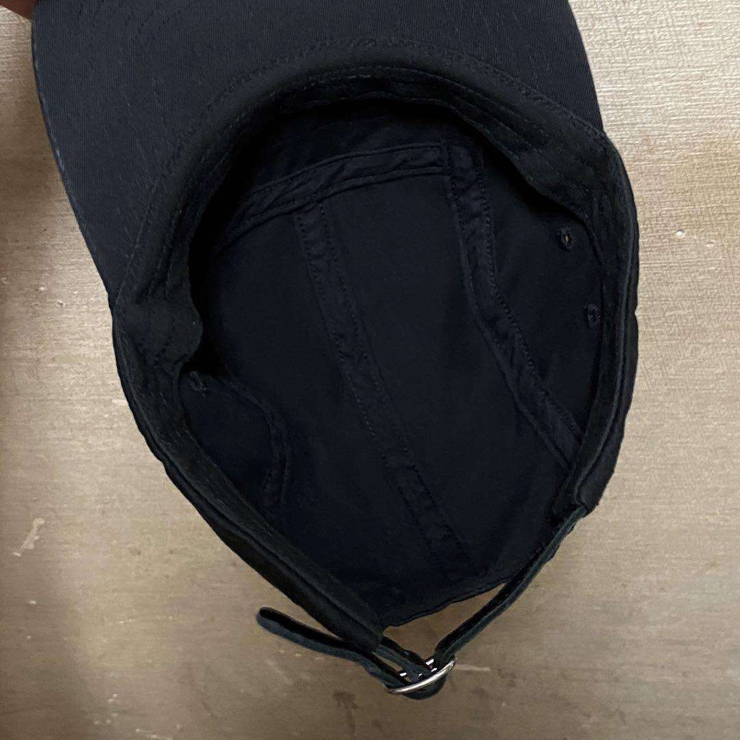 SUPREME ジェットキャップ ボックスロゴ ブラック 黒 レザーストラップ