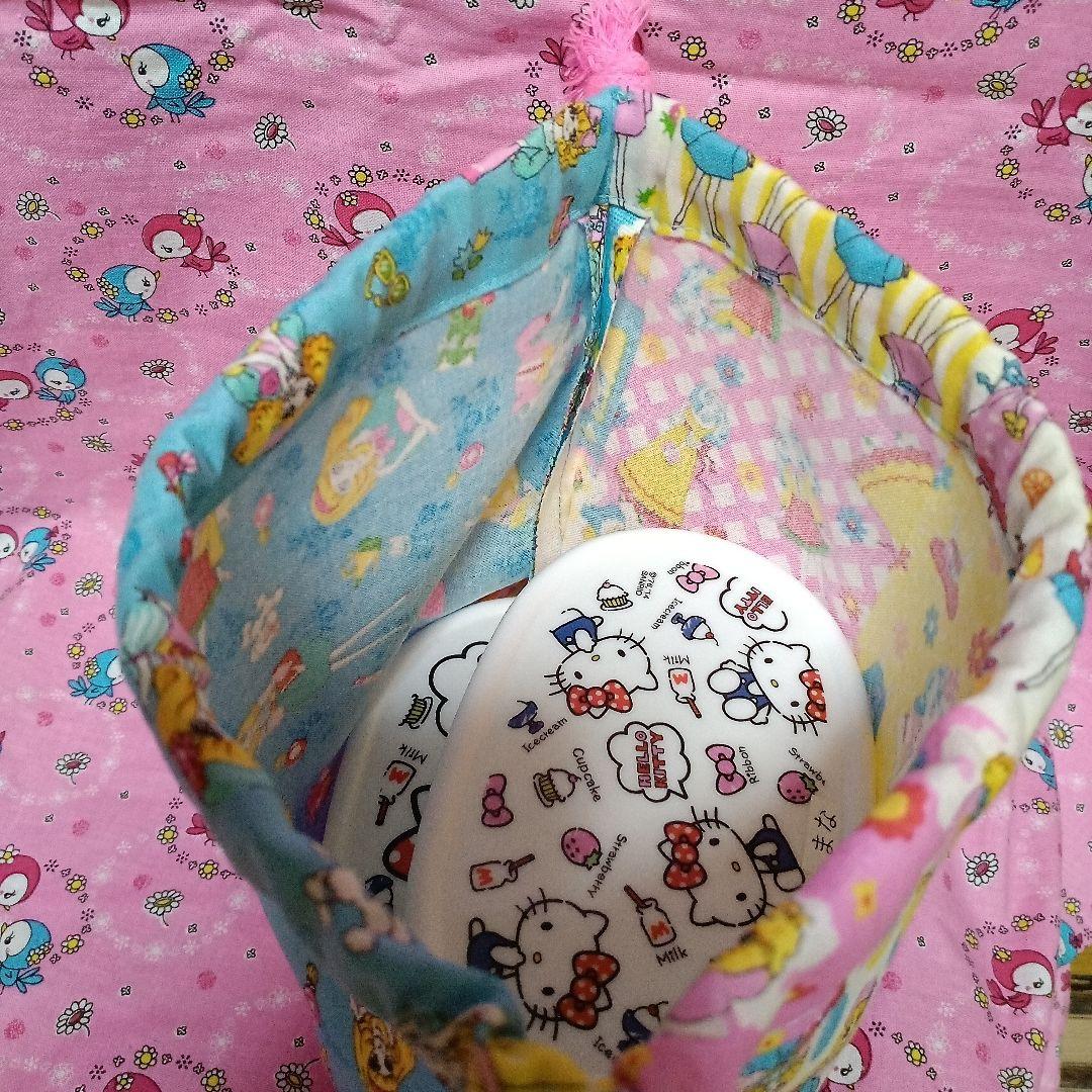 3B-2おとめちっくレトロガール　お弁当袋　給食袋　巾着袋　きんちゃく袋