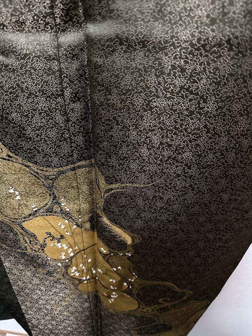 【極上極美品】「龍村美術織物」龍村錦 金糸紋織「琳派光琳波」純金箔 竹屋町刺繍