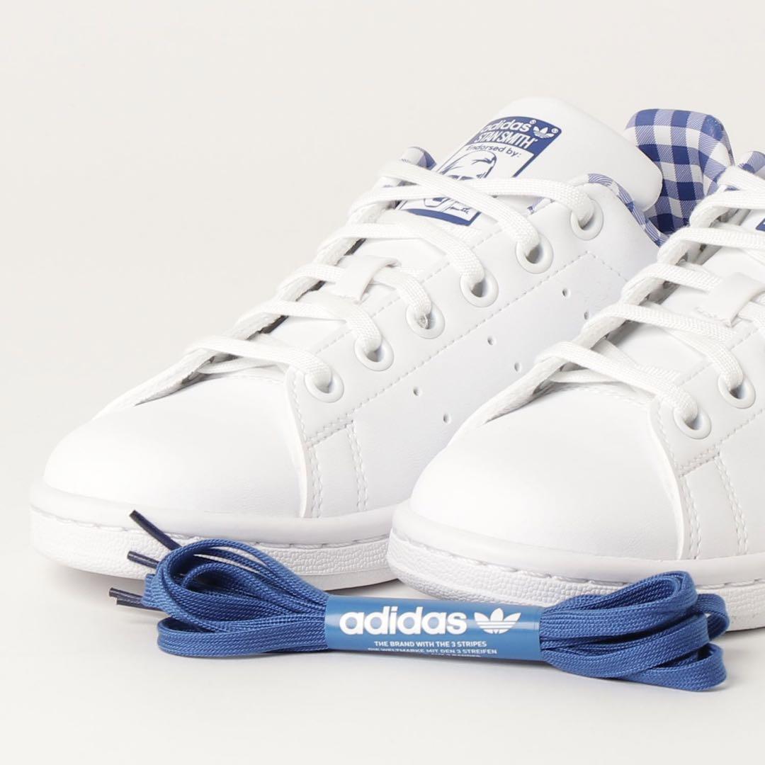 アディダスStan Smith スタンスミスギンガムチェック ブルー23.5 アディダスStan Smith スタンスミスギンガムチェック ブルー22.5