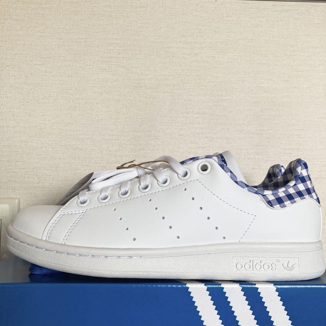 アディダスStan Smith スタンスミスギンガムチェック ブルー23.5 アディダスStan Smith スタンスミスギンガムチェック ブルー22.5