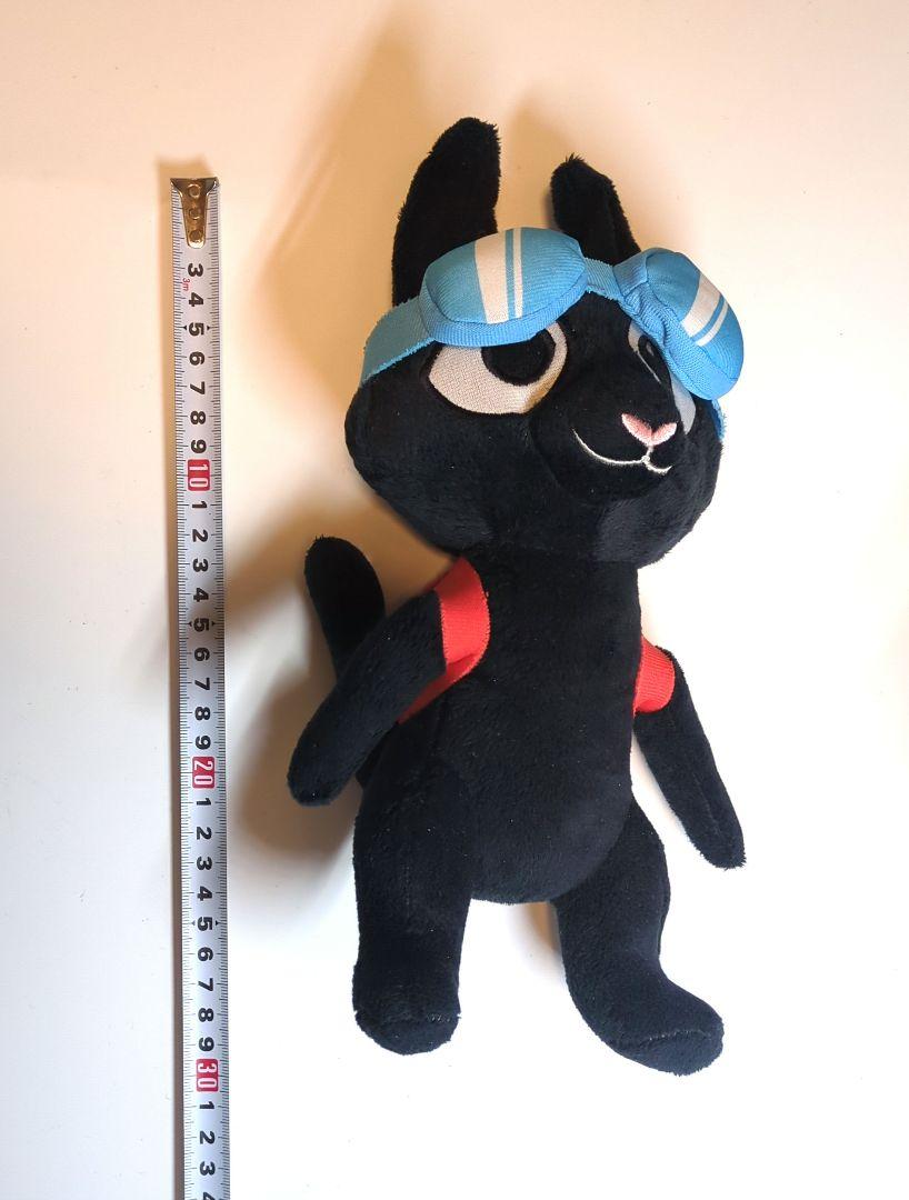 IKEA イケア ラッチョ 黒猫 ぬいぐるみ 青いゴーグル付き