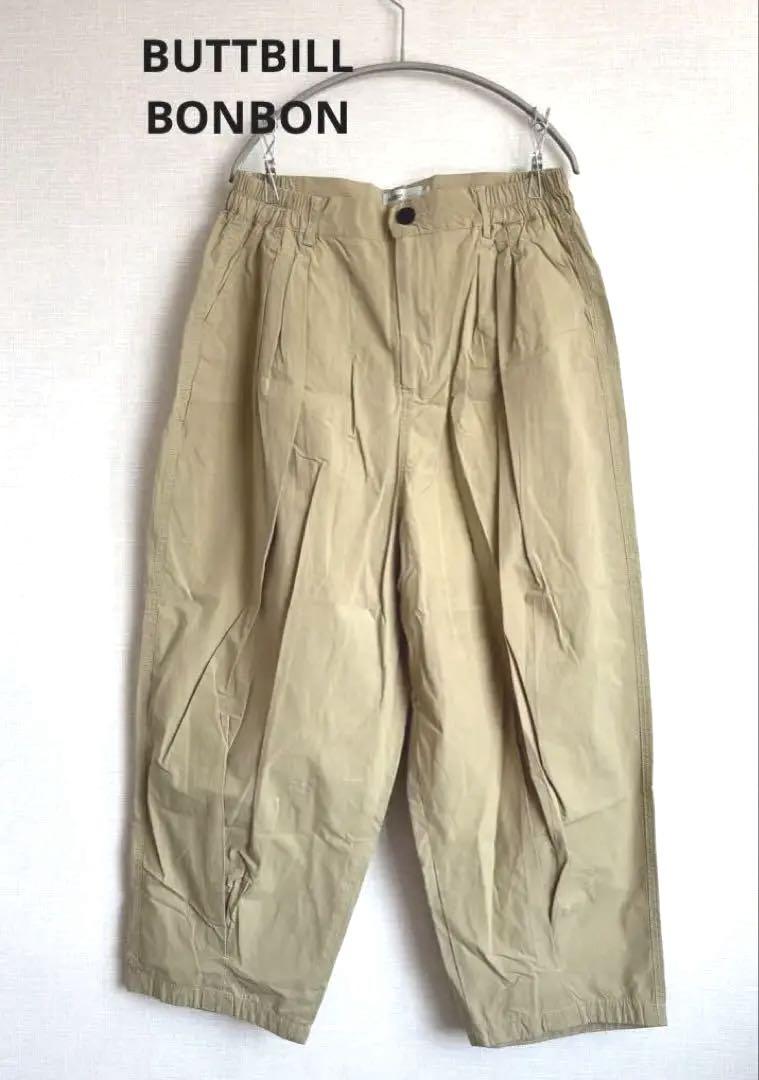 BUTTBILL 新品 タグ付き コットン ウォッシュ ルーズ パンツ L