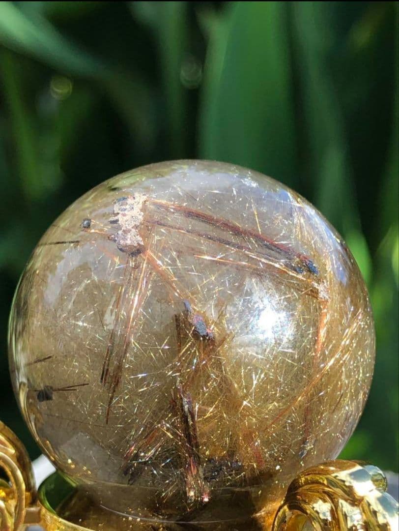 金運アップ 34.5mm レッドルチルクォーツ 丸玉 NEXPOTALLINN_EU