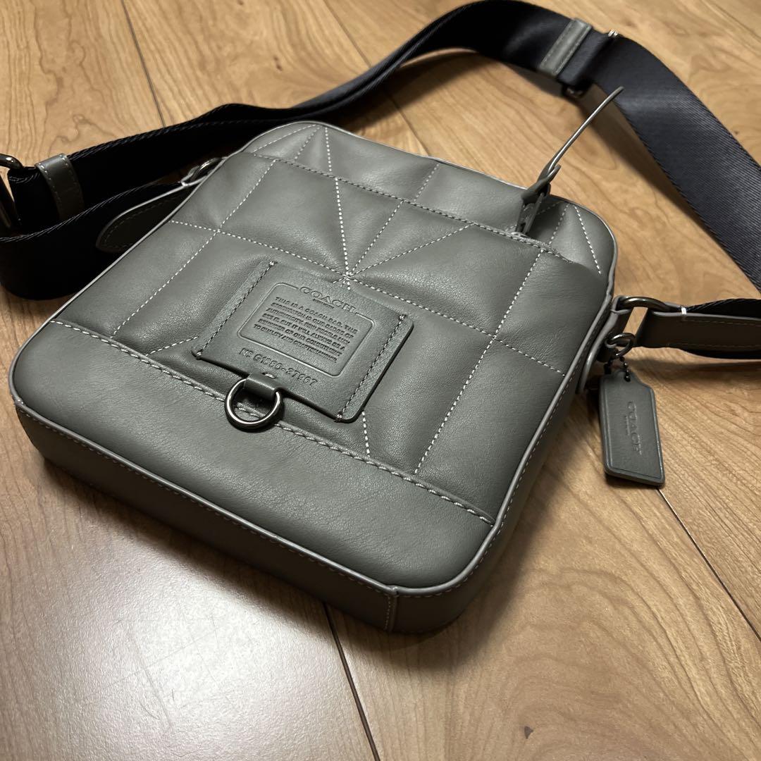 COACH ショルダーバッグ グレー レザー