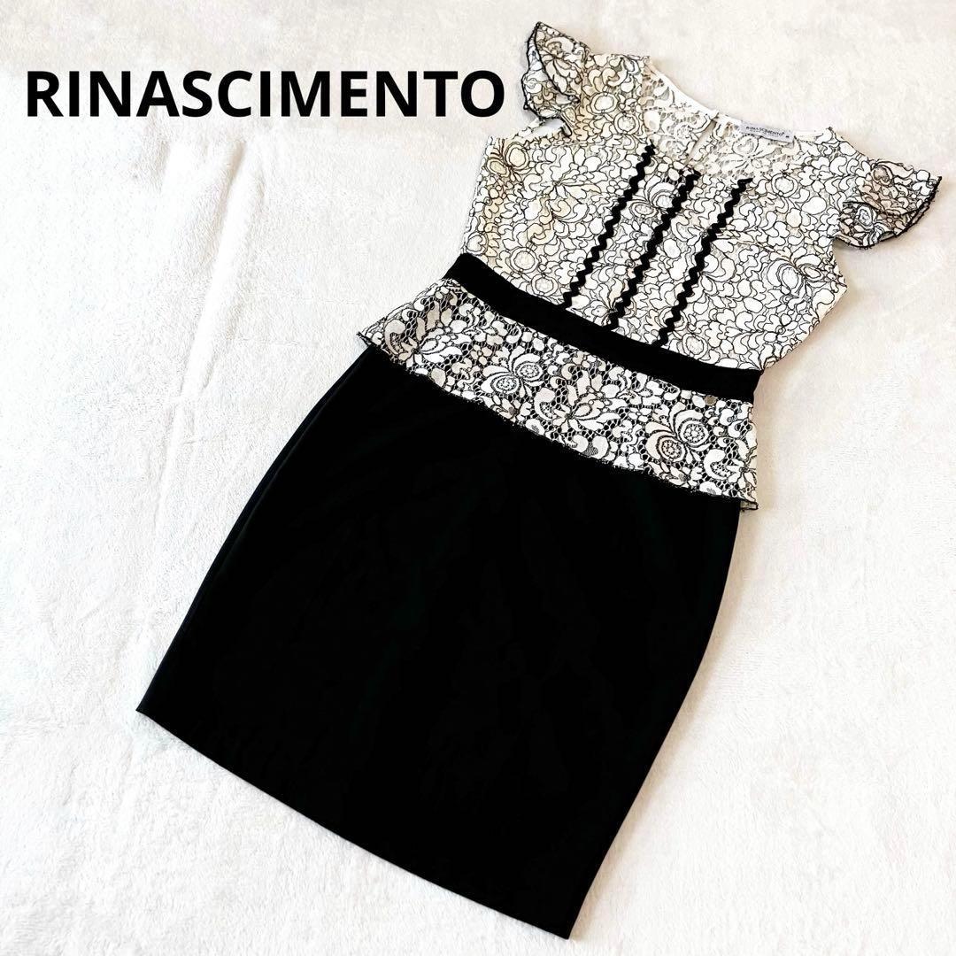 RINASCIMENTO - リナシメント 半袖ワンピース 伸縮性 総柄