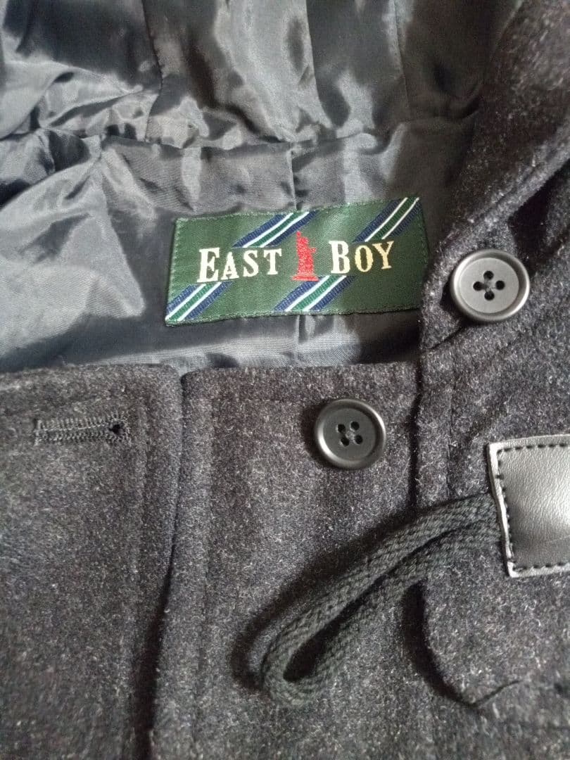 EAST BOY ダッフルコート 9号 グレー クリーニング済 EAST BOY ダッフルコート 9号 グレー クリーニング済