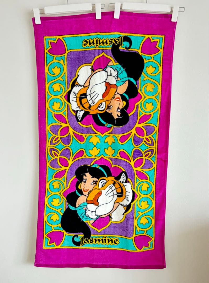 ディズニー　バスタオル　アラジン　ジャスミン　ピンク　プリンセス　Aladdin