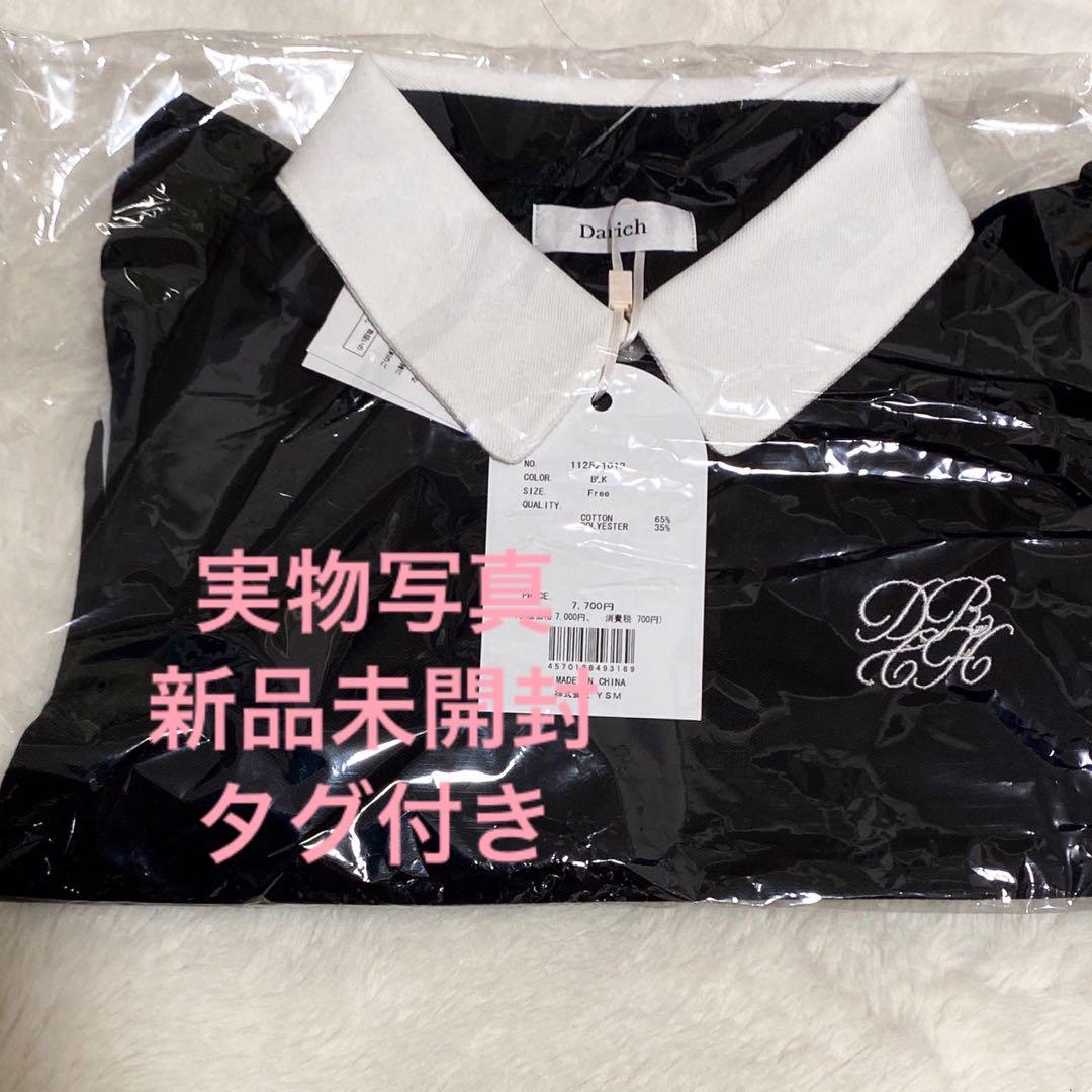Darich ダーリッチ　DRCHバイカラーポロシャツ　ブラック　BLK